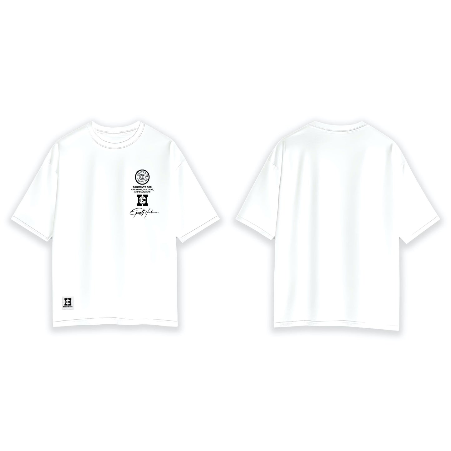 Equity Hub Classic Stack Logo Tee – White