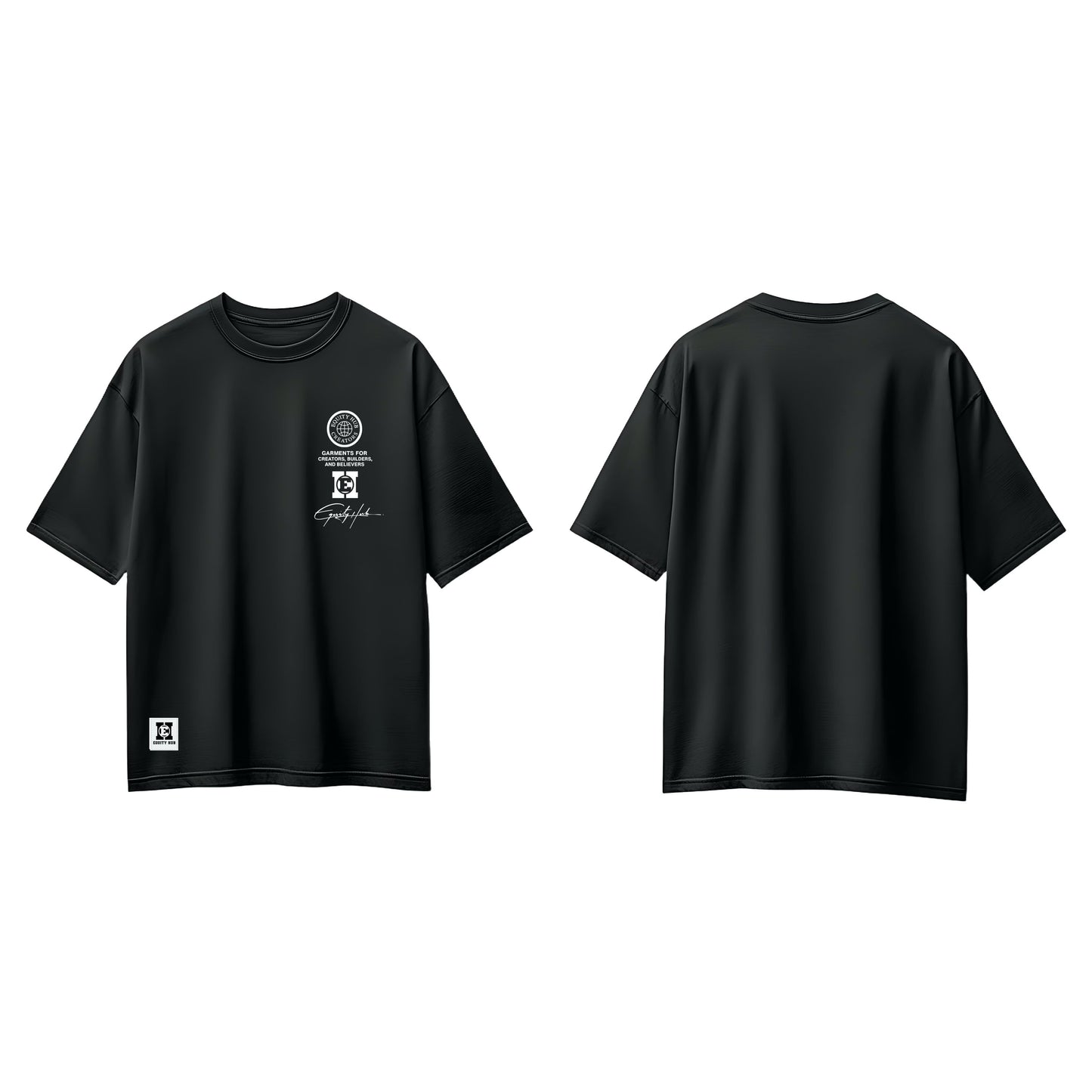 Equity Hub Classic Stack Logo Tee – Black