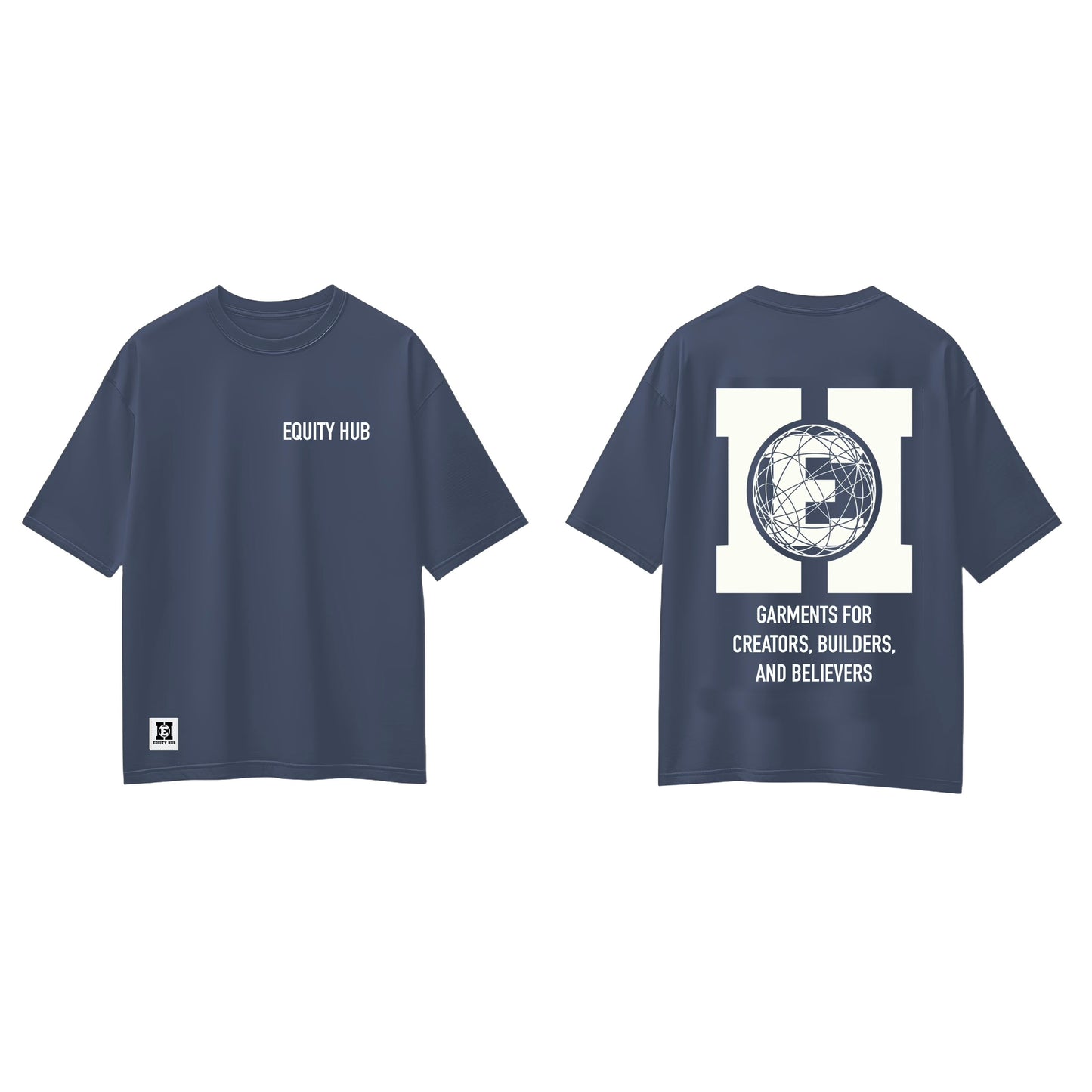 Equity Hub Globe Tee – Navy
