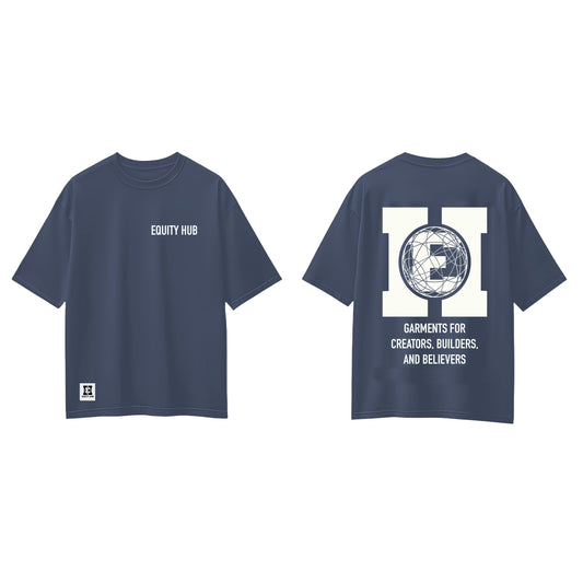Equity Hub Globe Tee – Navy