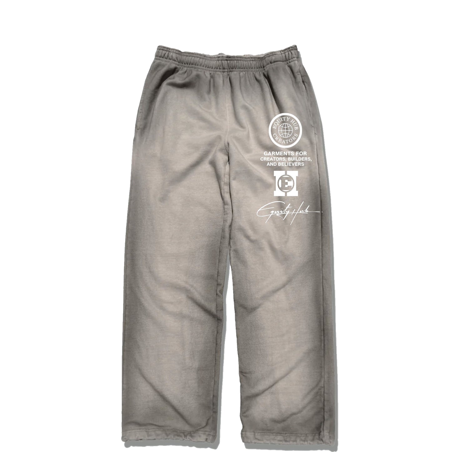 Equity Hub Classic Stack Logo Sweatpants – Gray Wash
