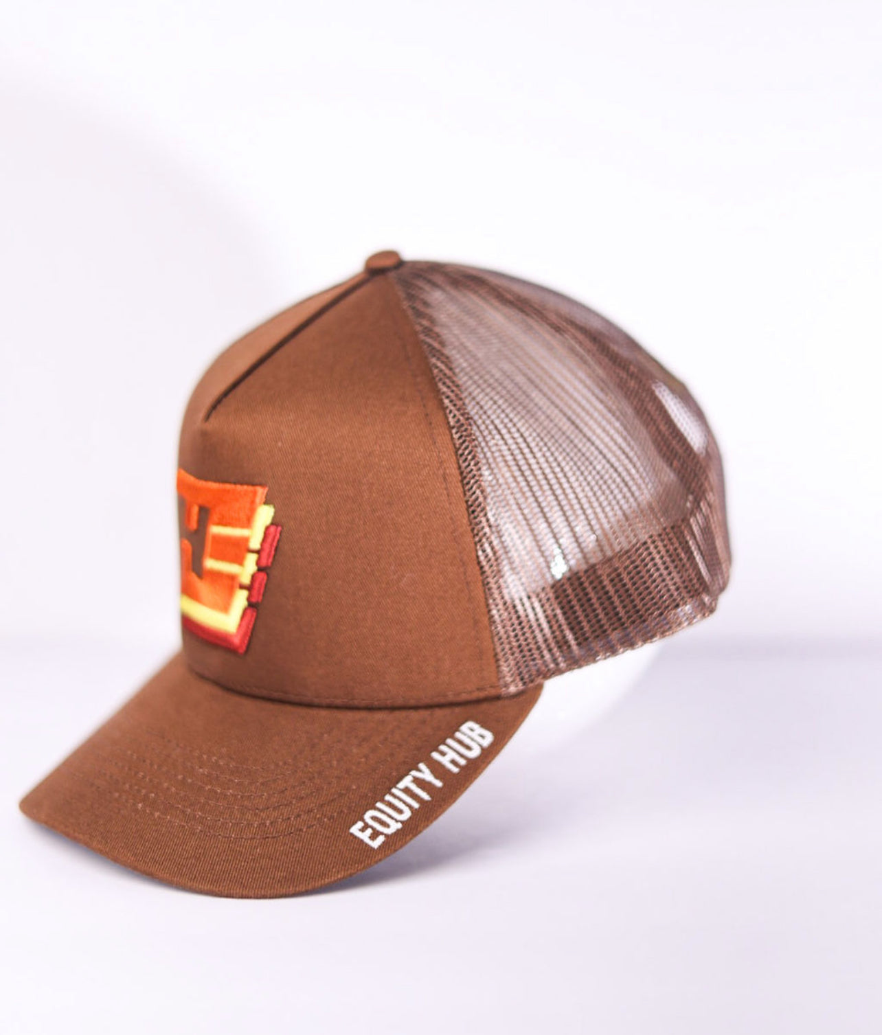 Equity Hub Trucker Hat – Walnut Mesh